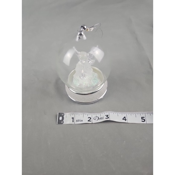 Snow Globe Vintage Style Retro Christmas Ornament Decor Angel Plays Music - Picture 6 of 6